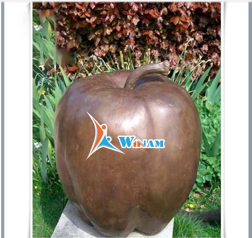 Outdoor Large Decorative Bronze Apple Sculpture