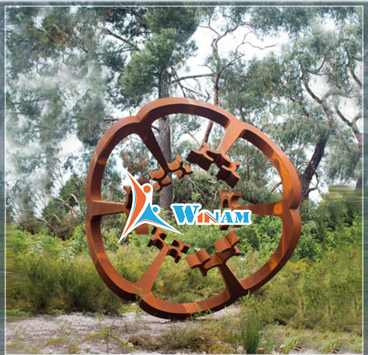 Rustic Garden Art Decor Corten Steel Flower Metal Sculptures