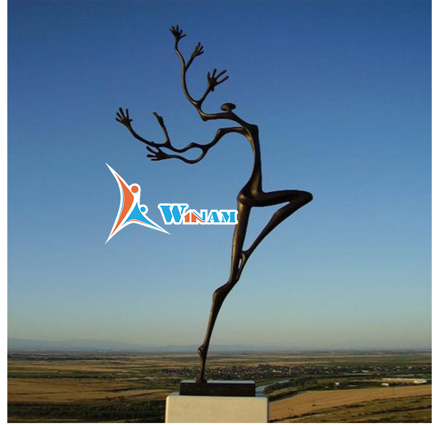 Abstract life size bronze sculpture for outdoor decoration