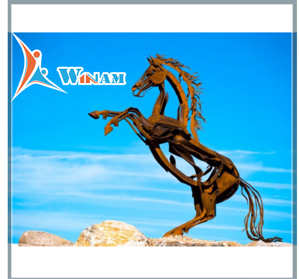 Chinese factory custom abstract large horse sculpture