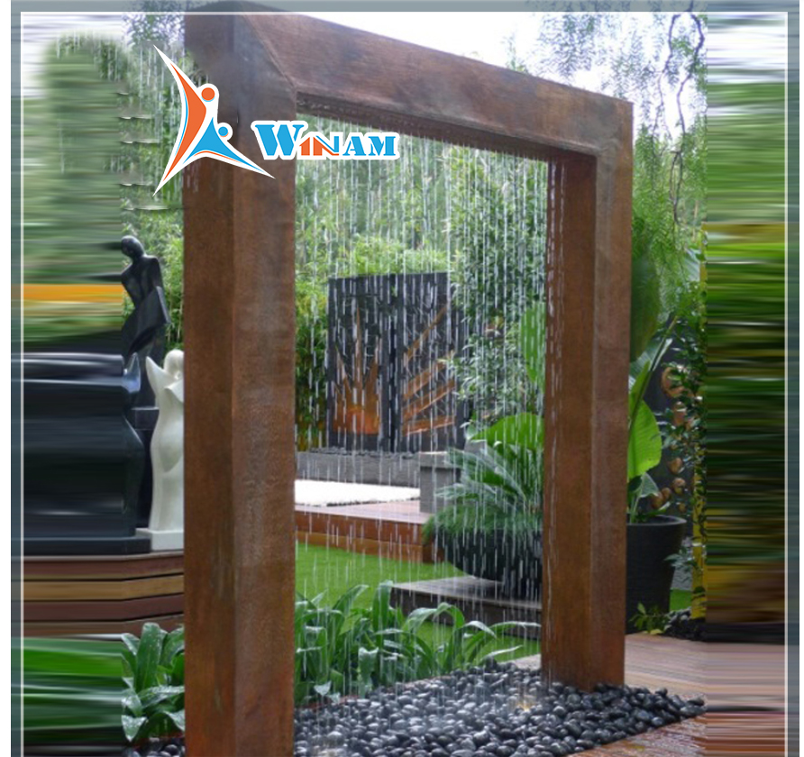 Modern Outdoor Garden Corten Steel Water Feature