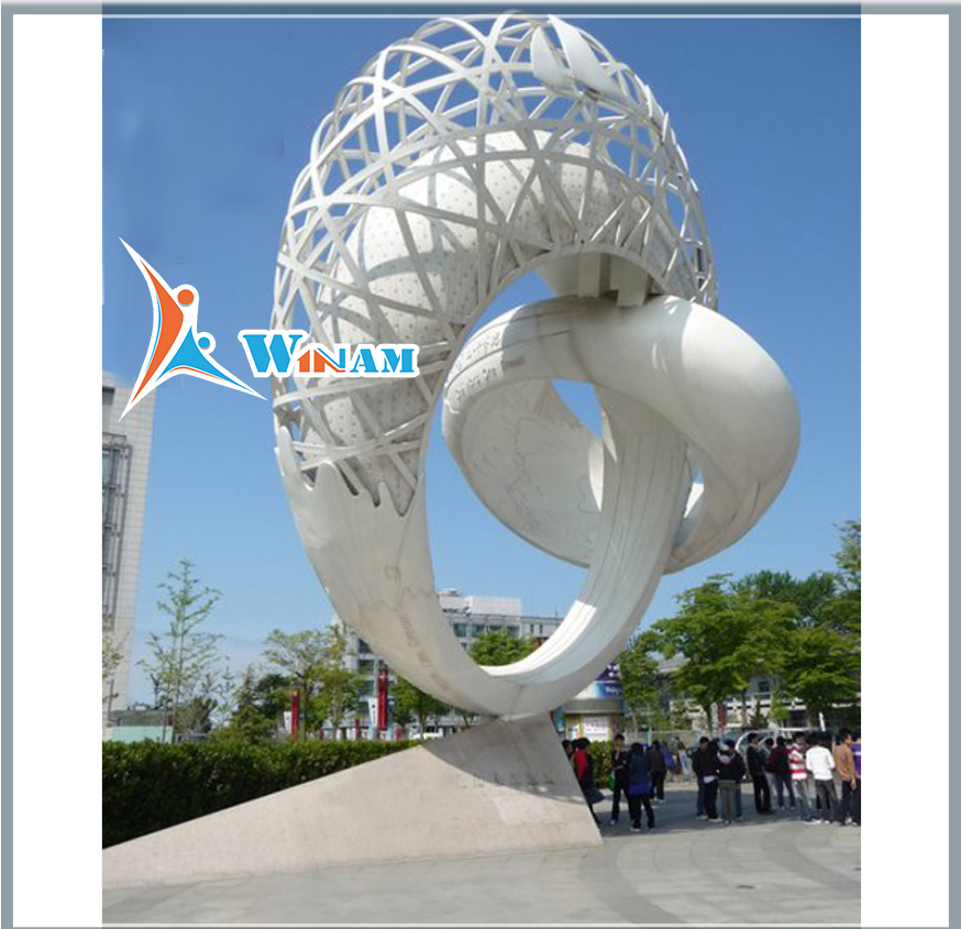 Modern abstract garden art metal sculptures