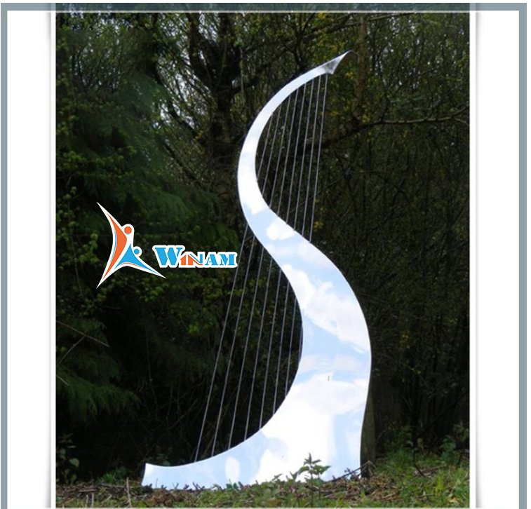 Large Urban Musical Instrument Metal Sculpture