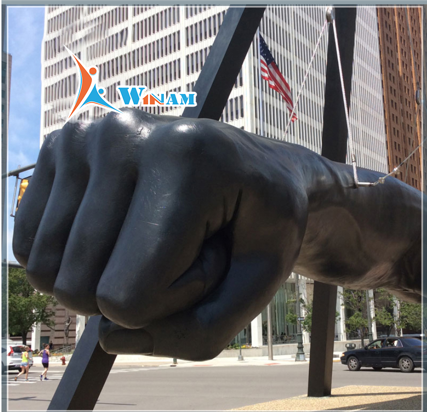 Stainless Steel Fist Abstract Figure Sculpture