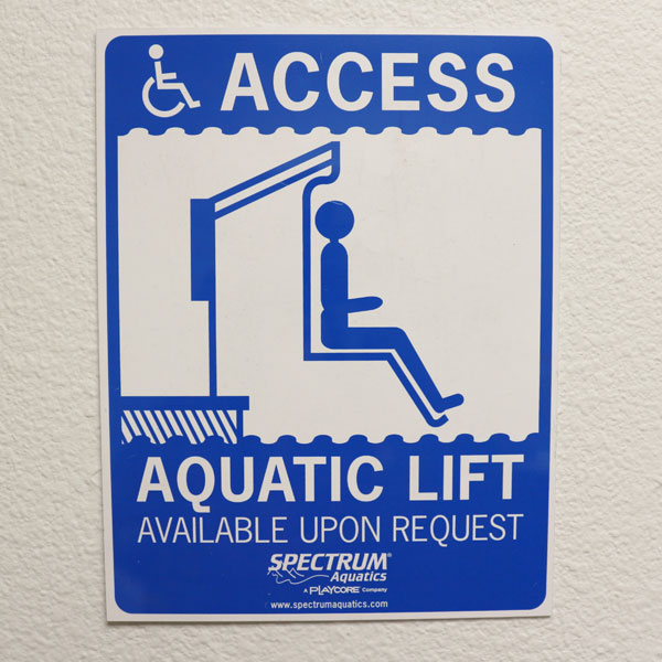 ADA Pool Sign