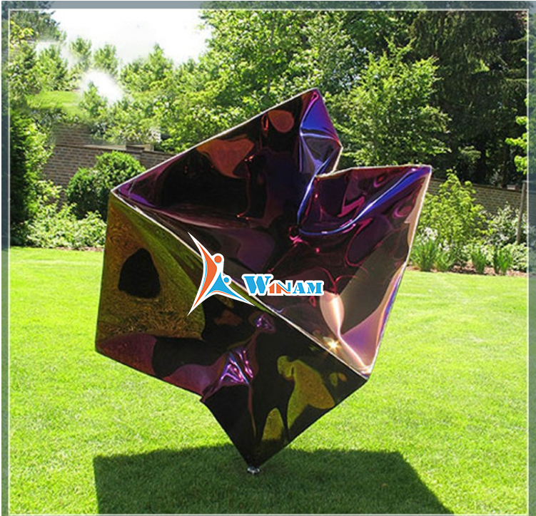 Modern lawn decoration large size stainless steel sculptures