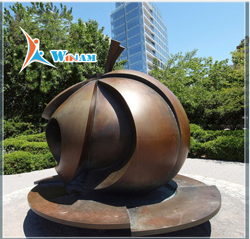 Outdoor decor plyground park art large apple sculpture