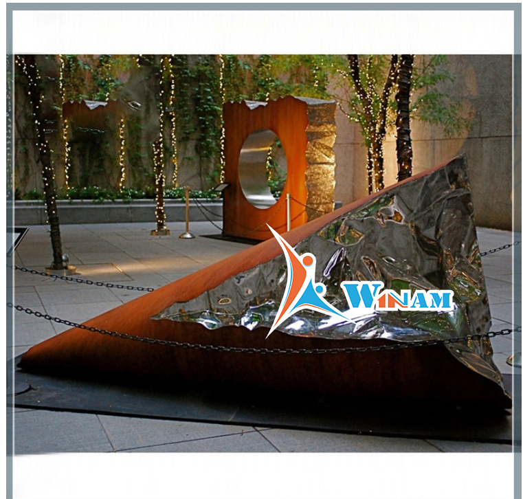 Excellent handmade abstract garden corten steel sculpture