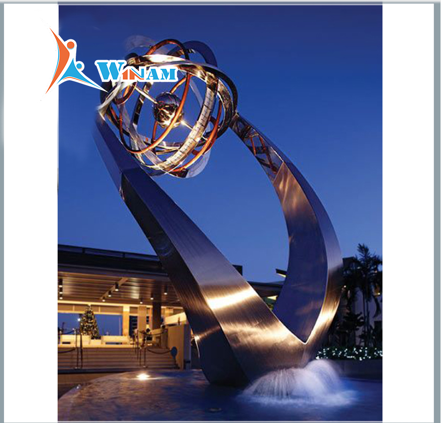 Large Stainless Steel Landscape Metal Sculptures For Outdoor