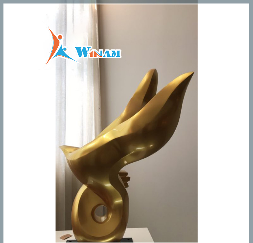 Abstract metal life size eagle statue