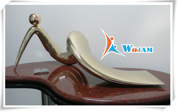 Top vintage home decor abstract stainless steel greece nude girl sexy sculpture