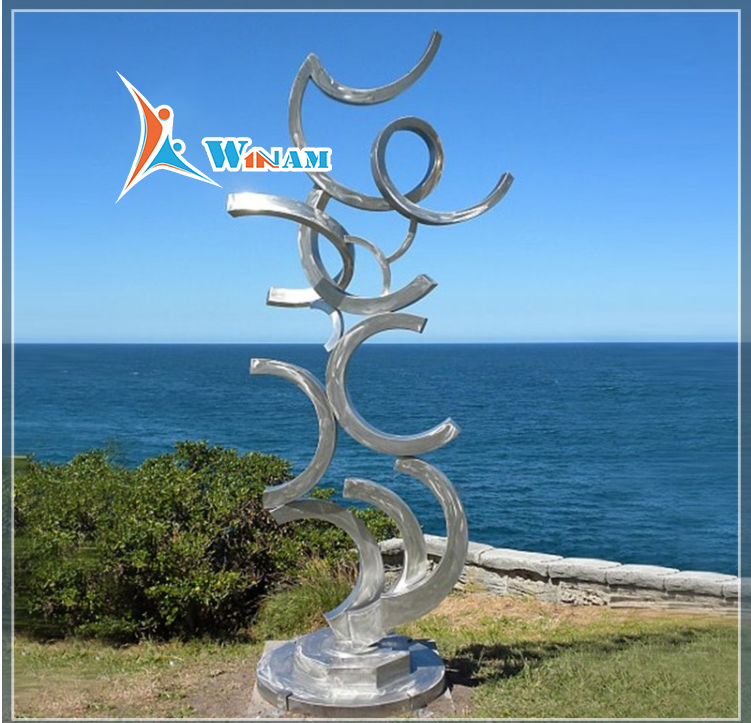 Abstract outdoor garden decoration metal stainless steel tree sculpture for sale