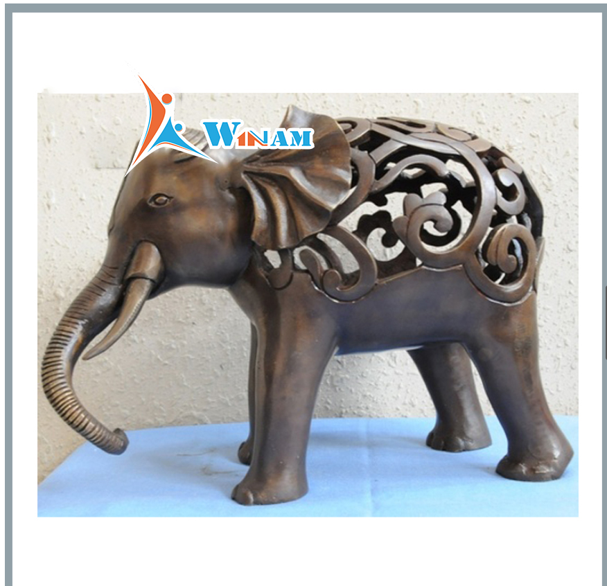 130cm height brass antique elephant statue