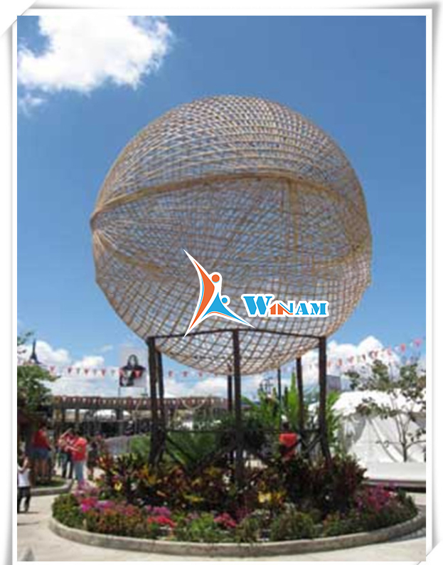 Stand Globe Stainless Steel Sculpture WS-ST306