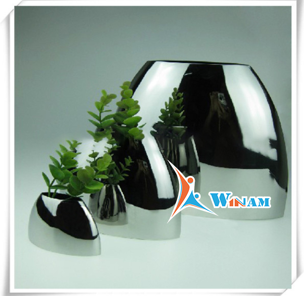Ornamental Hotel Decor Stainless elegant Flower Pot