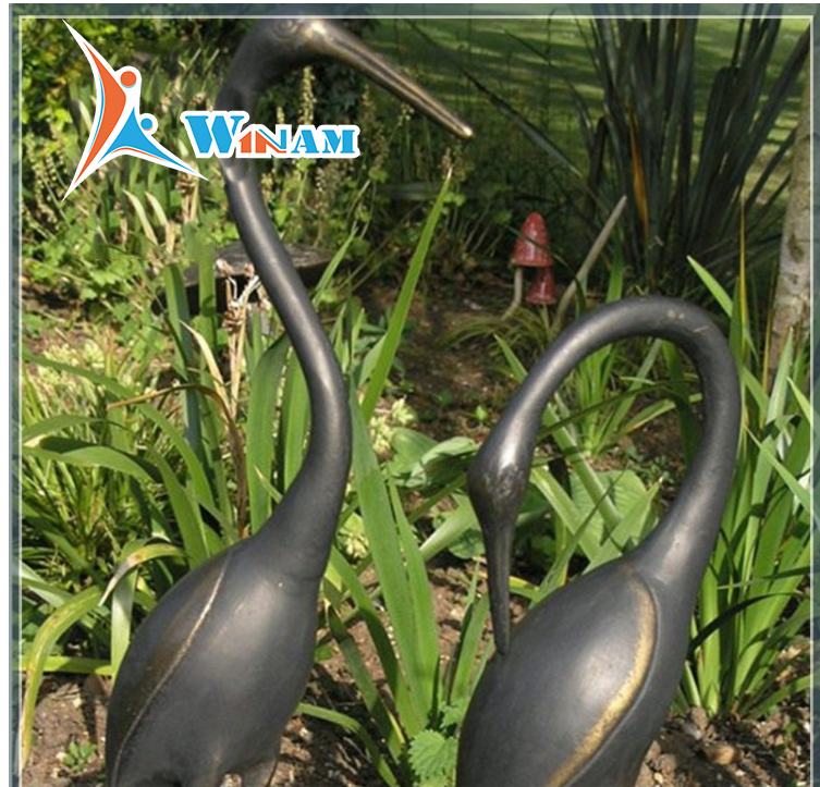 Garden Decor Animal Statue Bronze Crane
