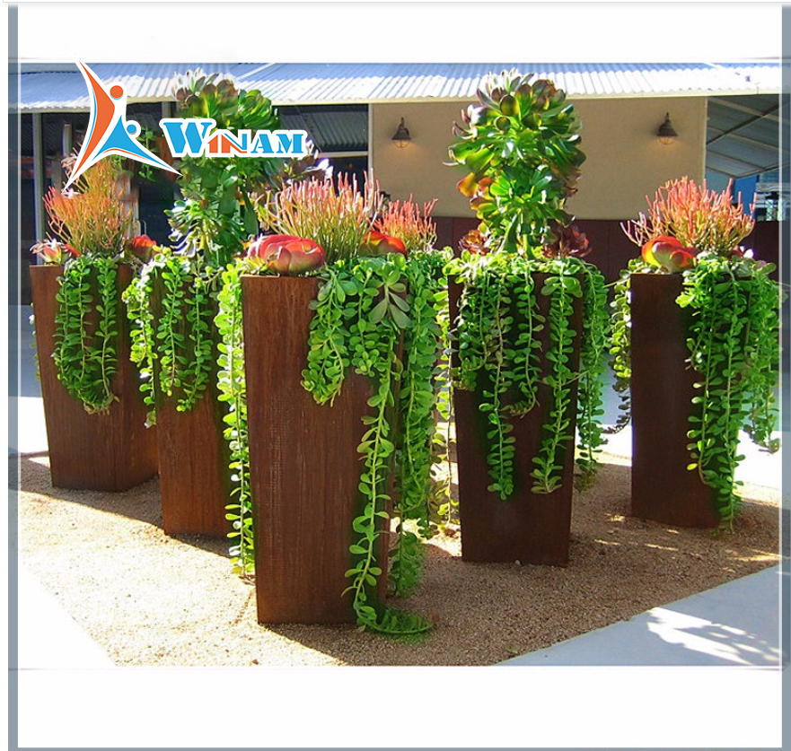 Hot selling modern metal outdoor flower pot