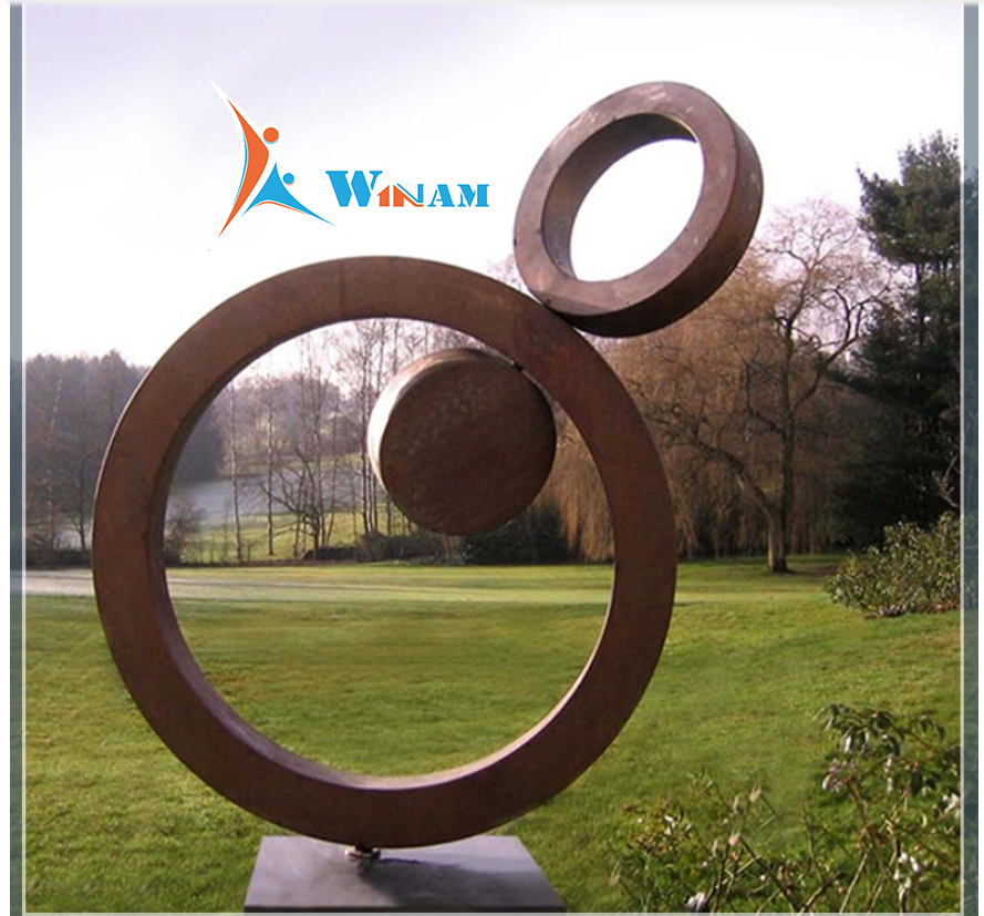 Custom Modern Corten Steel Abstract Garden Art Metal Sculpture