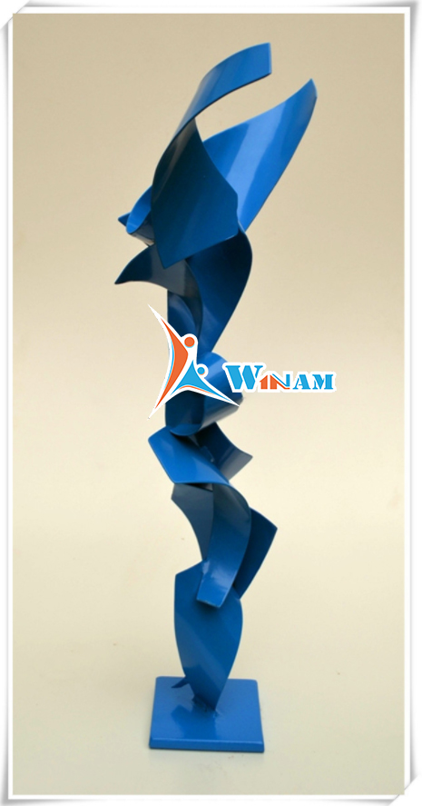 Modern abstract art design stainless steel painted sculpture