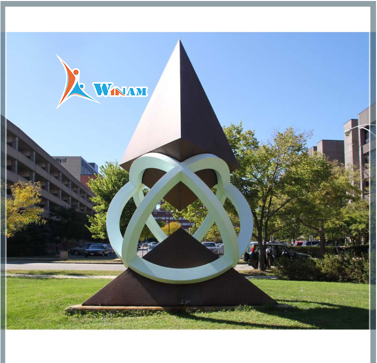 New Design School Decorative Abstract Stainless Steel Sculpture For Sale