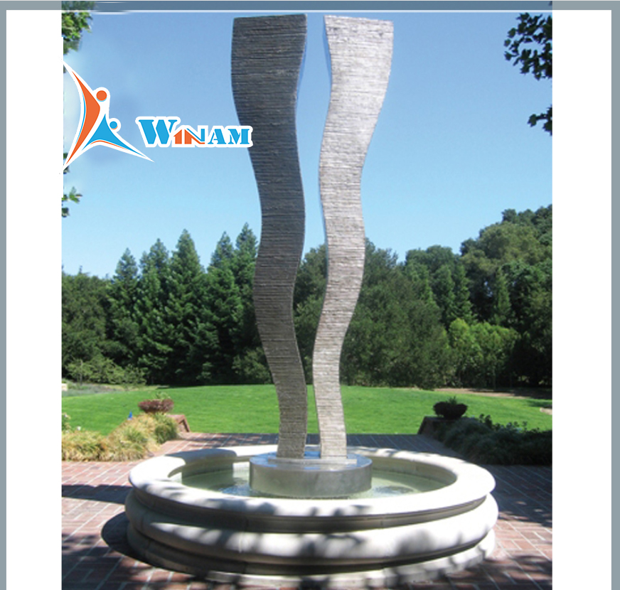 Modern large metal garden sculpture for garden ornament