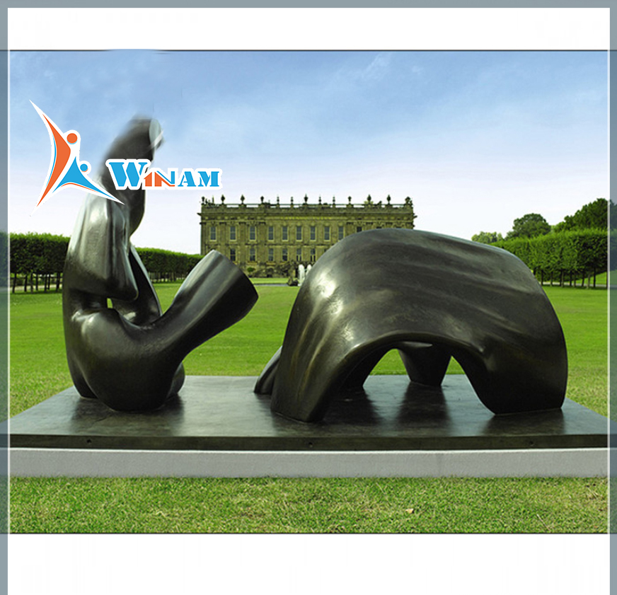 Large abstract famous outdoor bronze sculpture