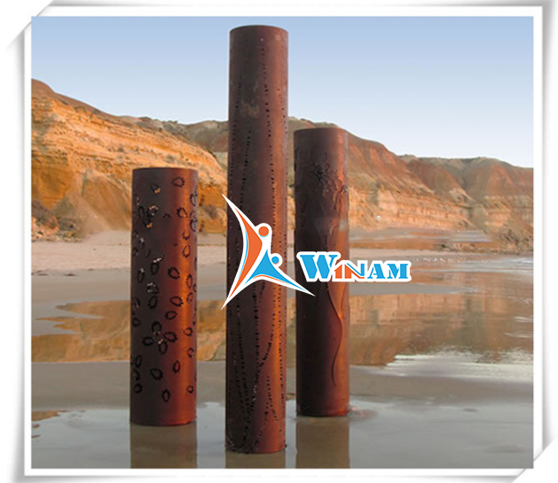 Contemporary Art Decorative Corten steel Column Feature Sculpture