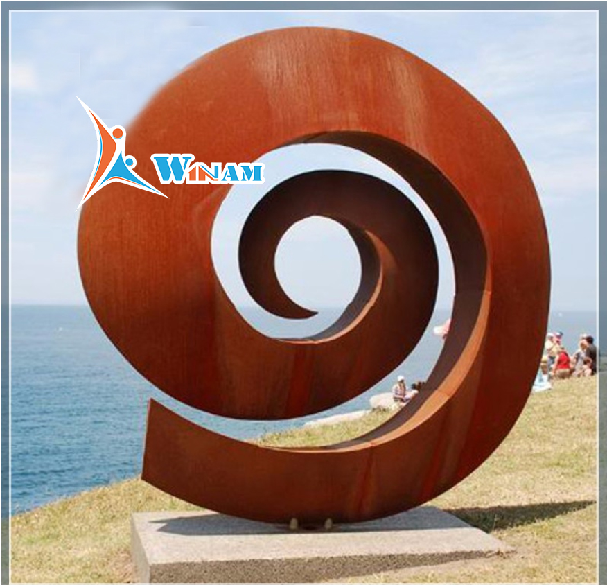 2017 New Designs Contemporary Corten Steel Outdoor Sculpture