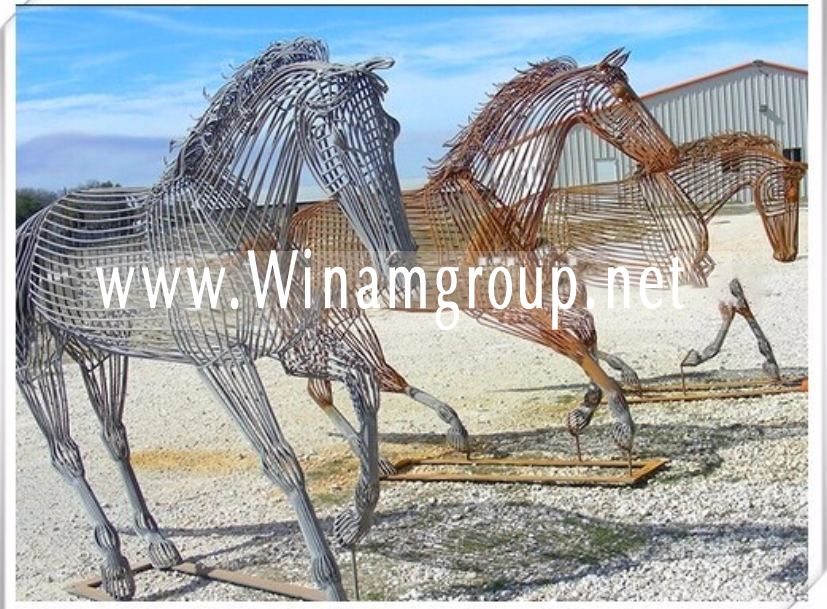 Life Size Wire Horse Statues For Sale