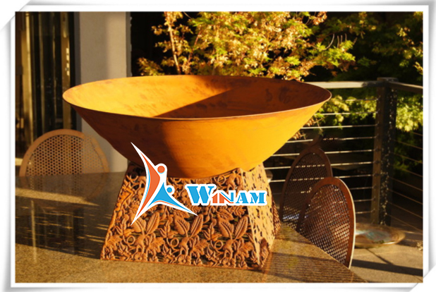 Indoor Decoration Brazier Corten Steel Sculpture