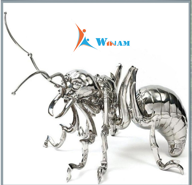 2016 New Products Customize Modern Stainless Steel Ant Animal Sculpture