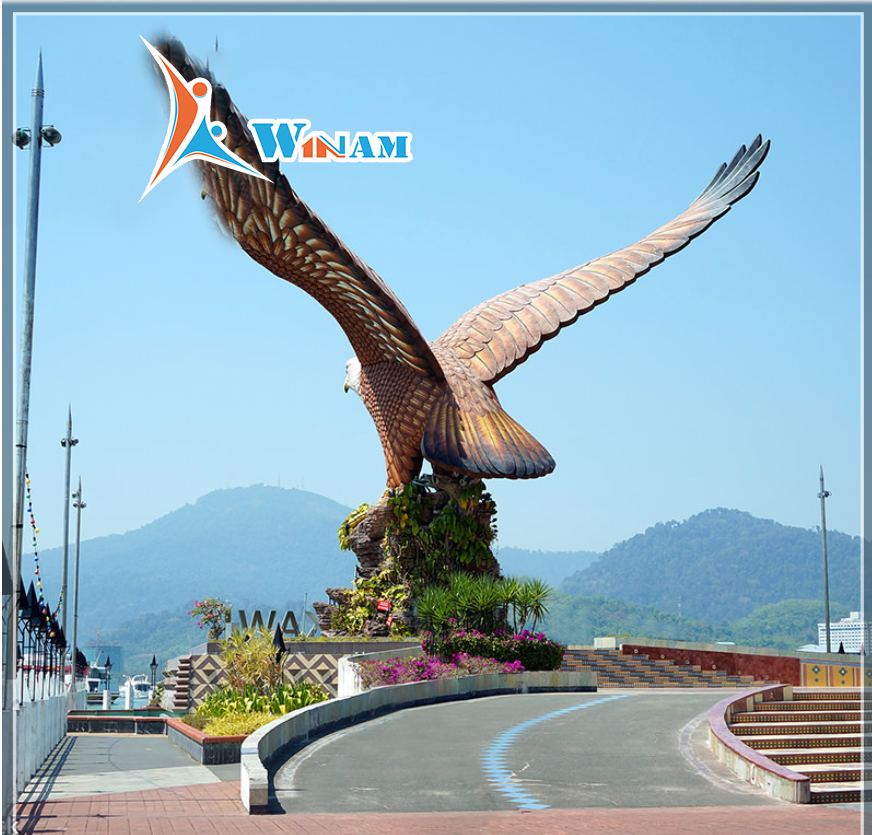 Outdoor landscape decoration garden large eagle statues