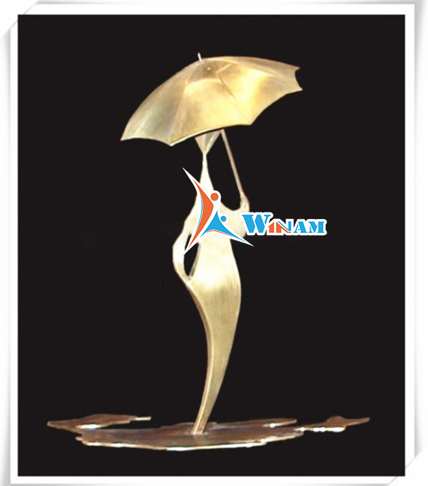 New product india umbrella stainless steel sculpture interior decoration