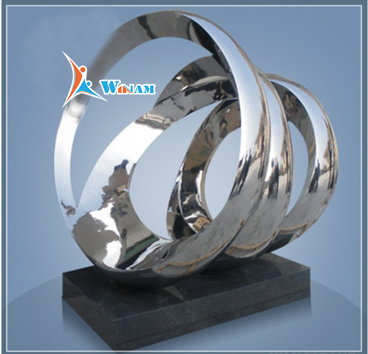Modern home decoration sculpture stainless steel arts and crafts