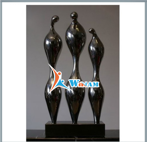 Contemporary Home Sculpture Stainless Steel Vase Art