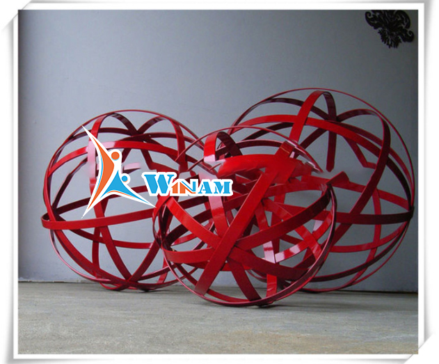 Contemporary Stainless Steel Hollow Sphere Sculpture