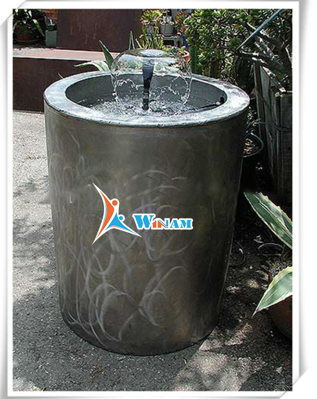New product home decor hot column water fountain stainless steel craft