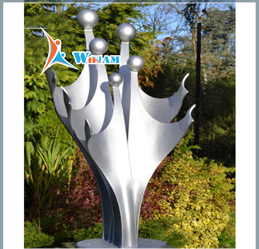 Abstract Modern Stainless Steel Painted Family Sculpture