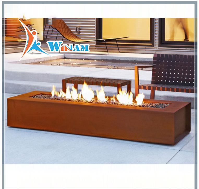 Factory customized corten steel garden fire pits for sale