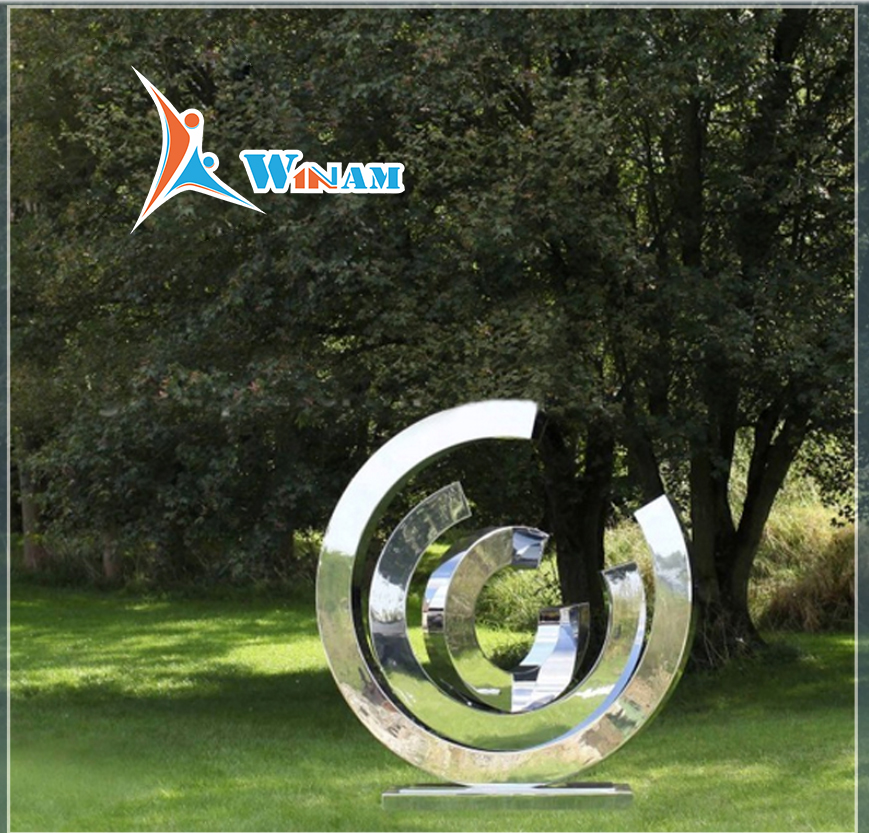 Hot Sale Mirror Polishing Stainless Steel Outdoor Kinetic Sculptures