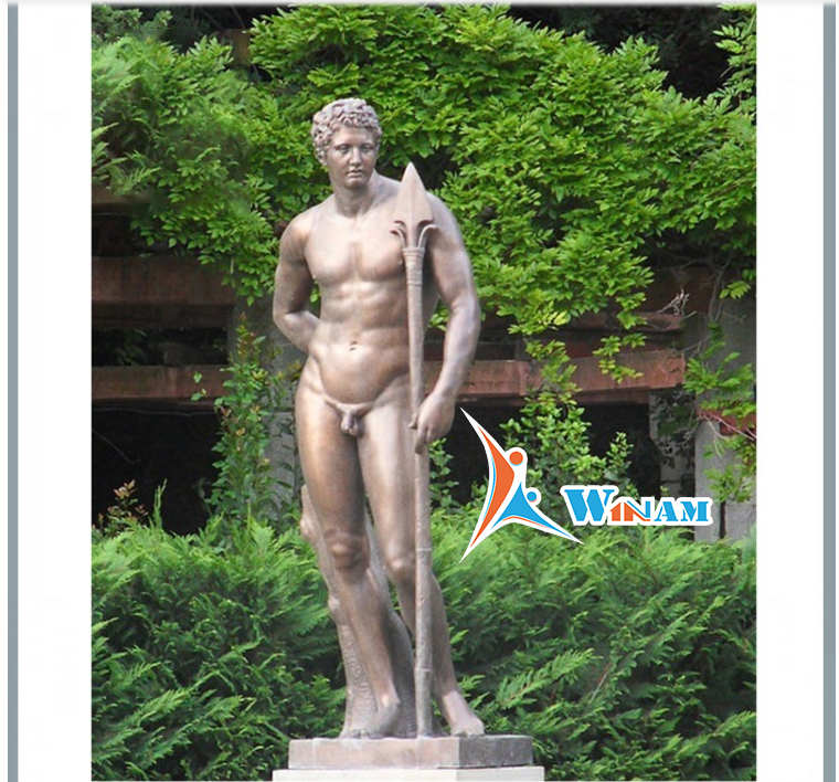 Modern home art life size nude man sculpture