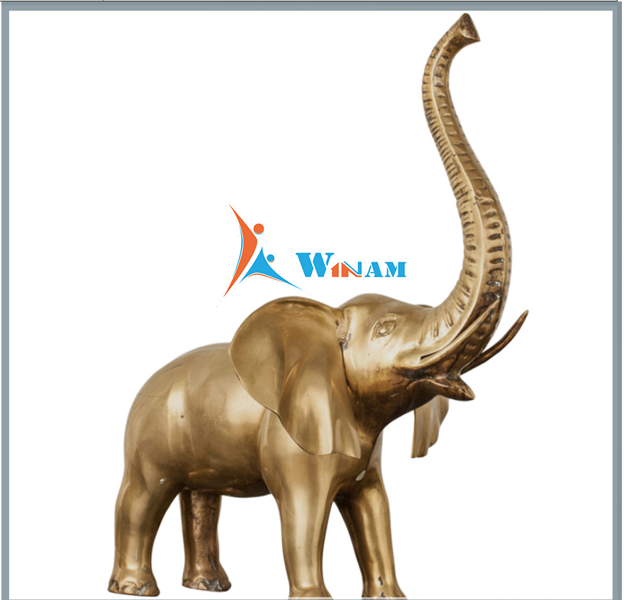 Outdoor Decorative Large Brass Elephant Sculpture