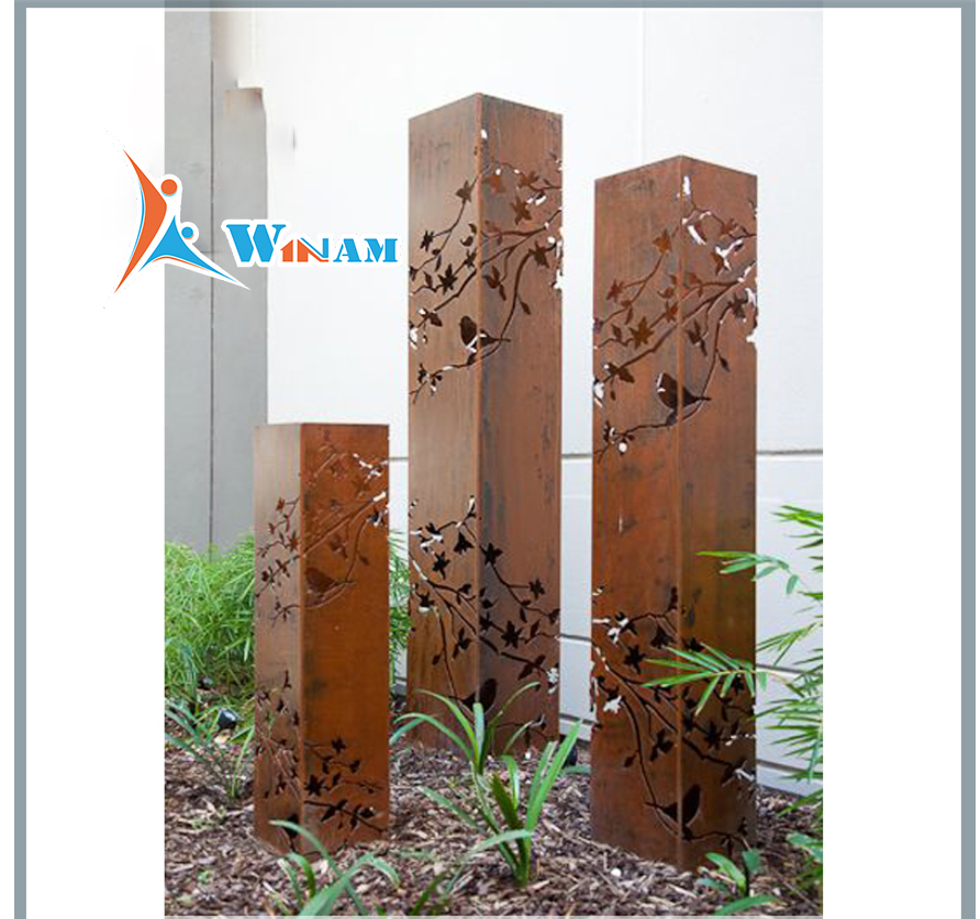 Laser cut main gate design metal sculptures for home decorative