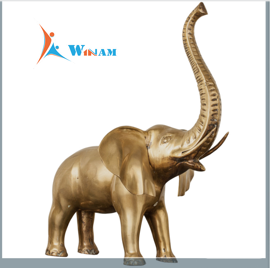 Outdoor Decorative Large Brass Elephant Sculpture