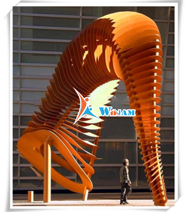 Abstract Stainless Steel Art Street Sculpture Fancy Decor