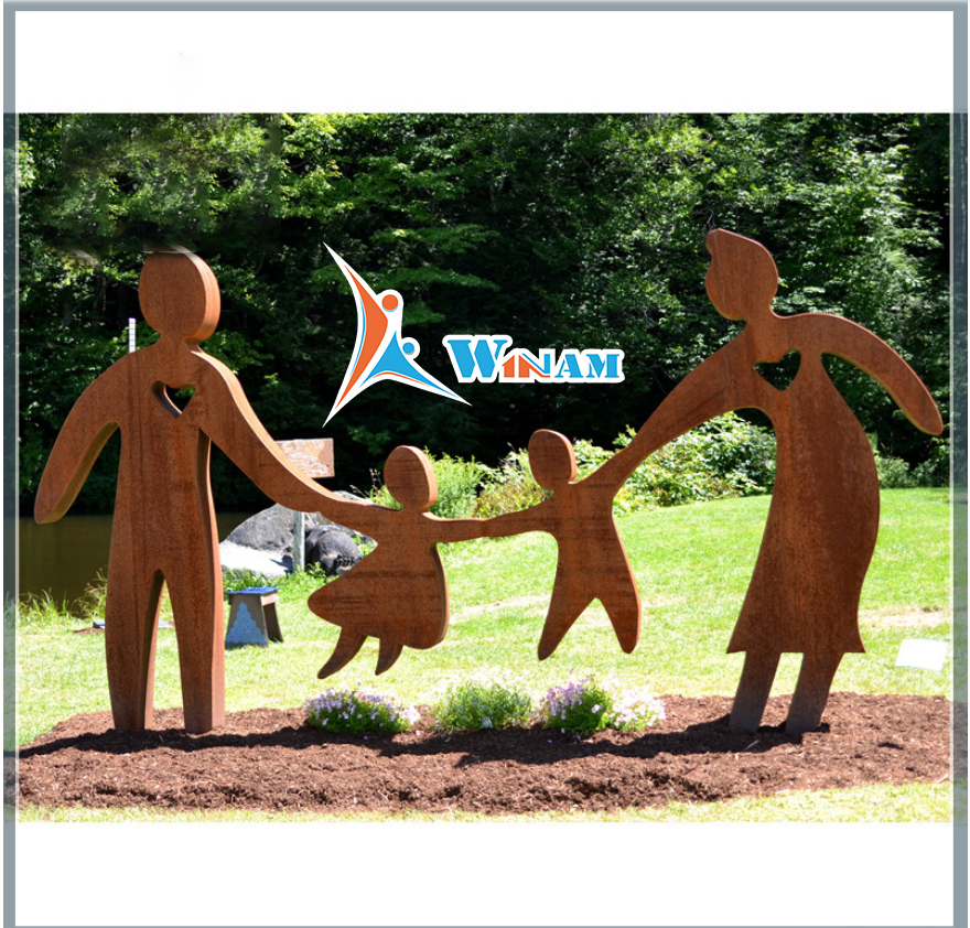 Garden art mother love abstract mother and child sculpture