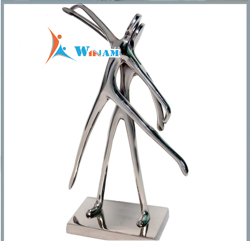 Stainless Steel Couple Figure Dancing Statues