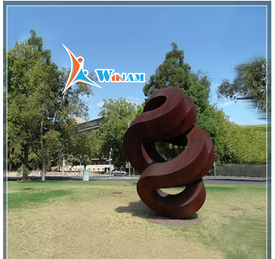 Large Abstract Corten Steel Metal Garden Sculpture For Outdoor