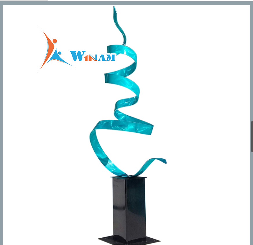 Free standing metal abstract home sculpture