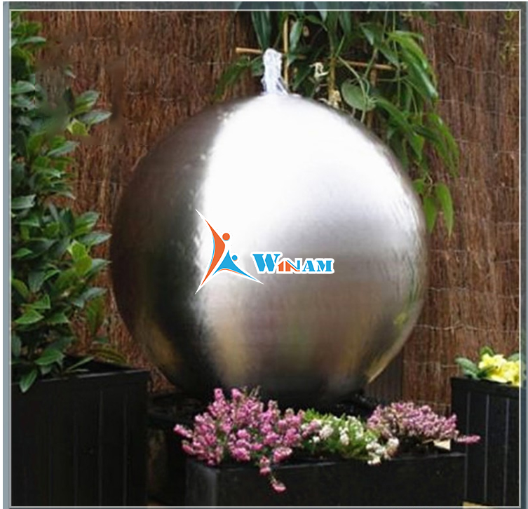 Hotel Decor Stainless Steel Ball Water Fountain